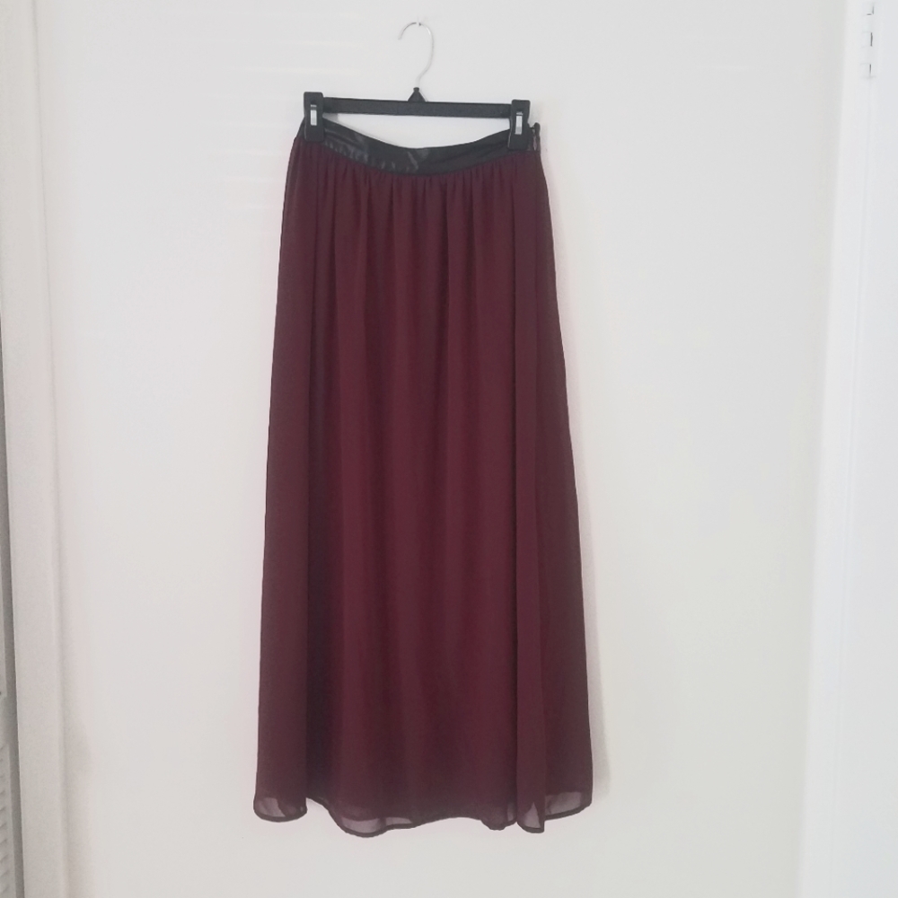 Forever 21 Burgundy Maxi Skirt